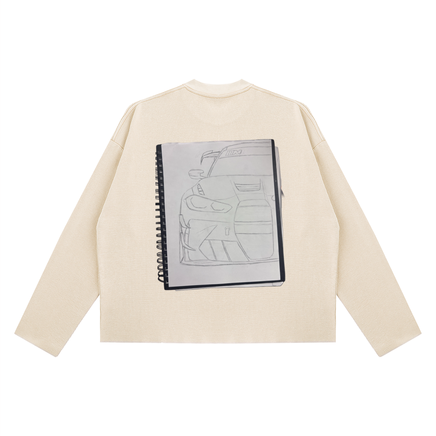 Unisex Vintage Wash Boxy  Waffle Raw Edge T-Shirt