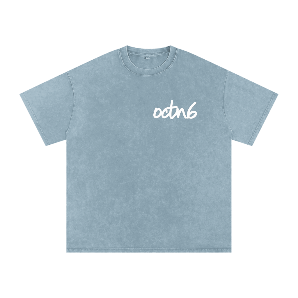 Snow Washed Oversized Cotton T-Shirt e92