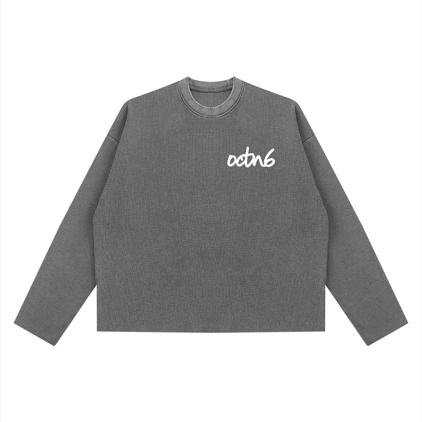 Unisex Vintage Wash Boxy  Waffle Raw Edge T-Shirt