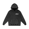 Snow Washed Loose Cotton Hoodie senna