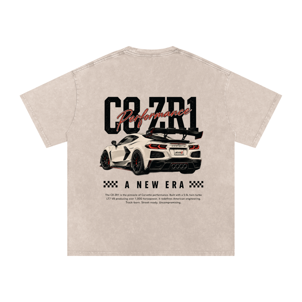 Snow Washed Oversized Cotton T-Shirt
