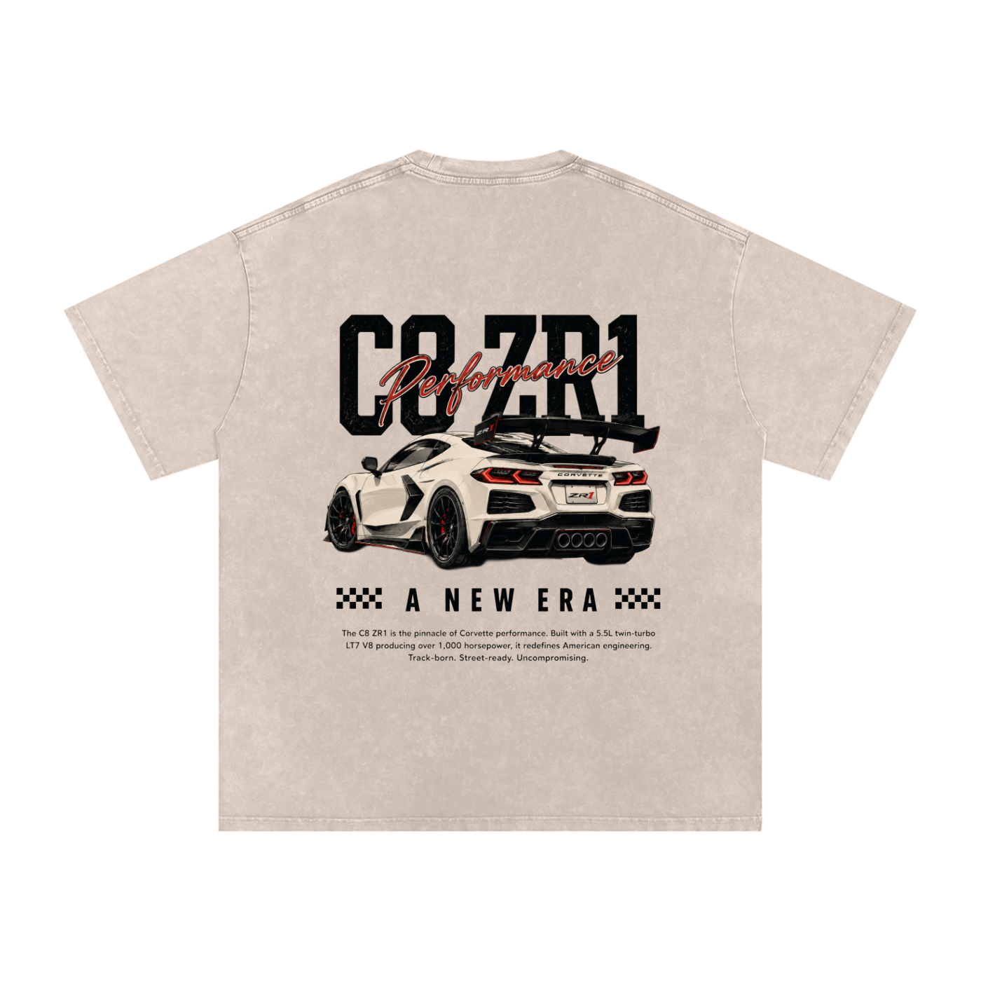 Snow Washed Oversized Cotton T-Shirt
