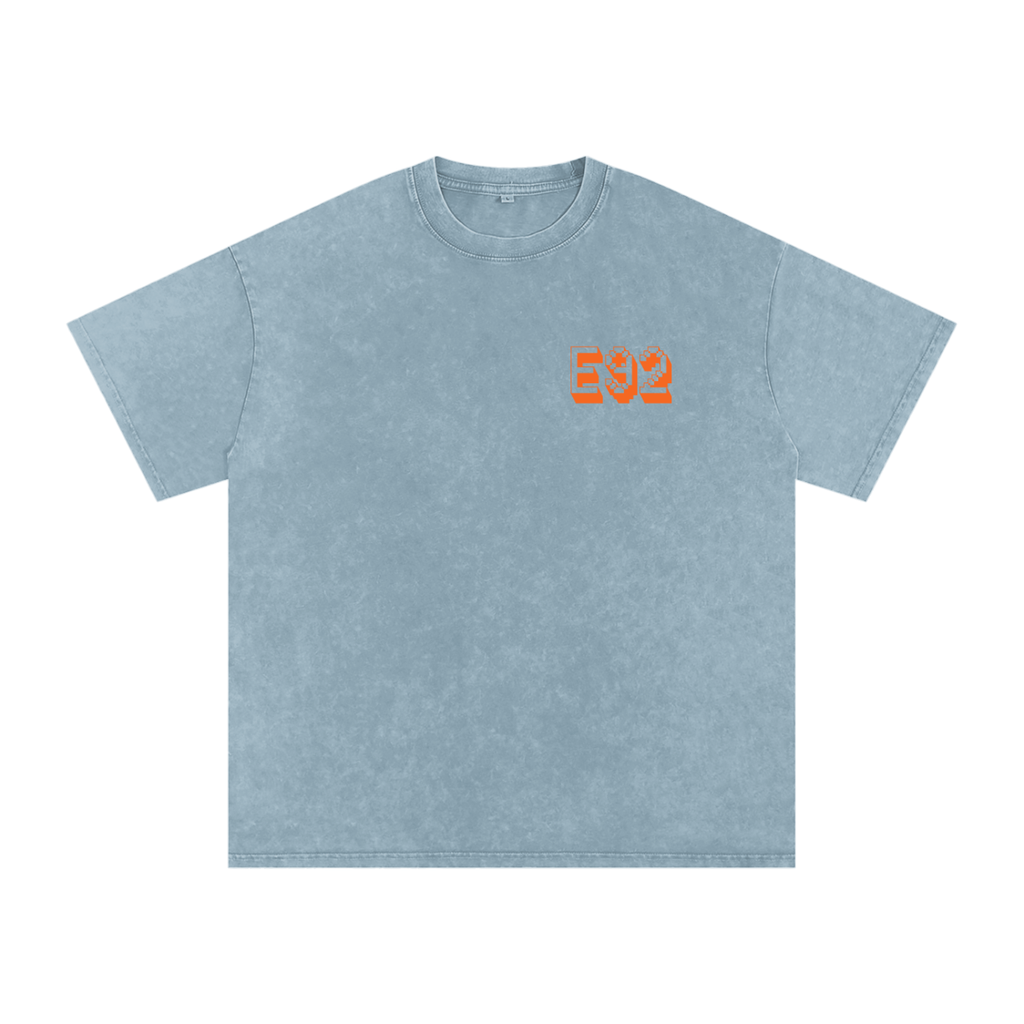 Snow Washed Oversized Cotton T-Shirt e92