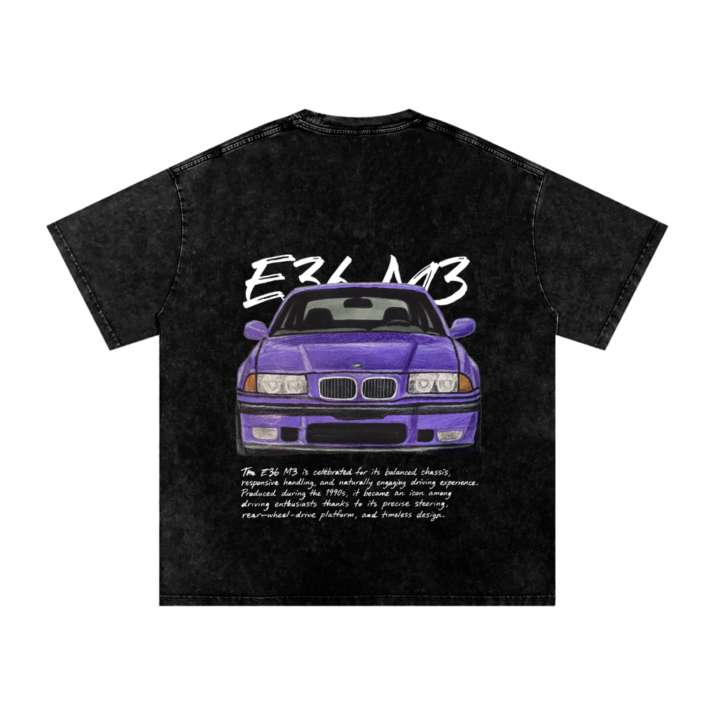 Snow Washed Oversized Cotton T-Shirt E36