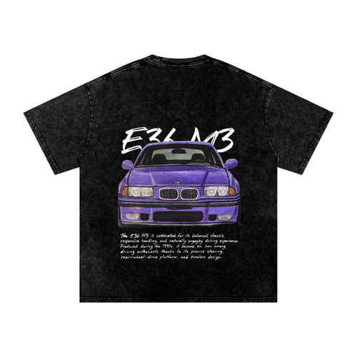 Snow Washed Oversized Cotton T-Shirt E36